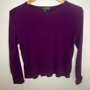Ralph Lauren Purple Fitted Blouse